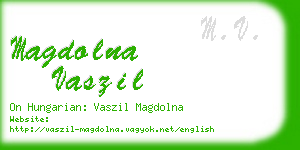 magdolna vaszil business card